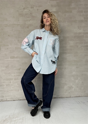 Pil skjorte Green Stripes Sissel Edelbo 